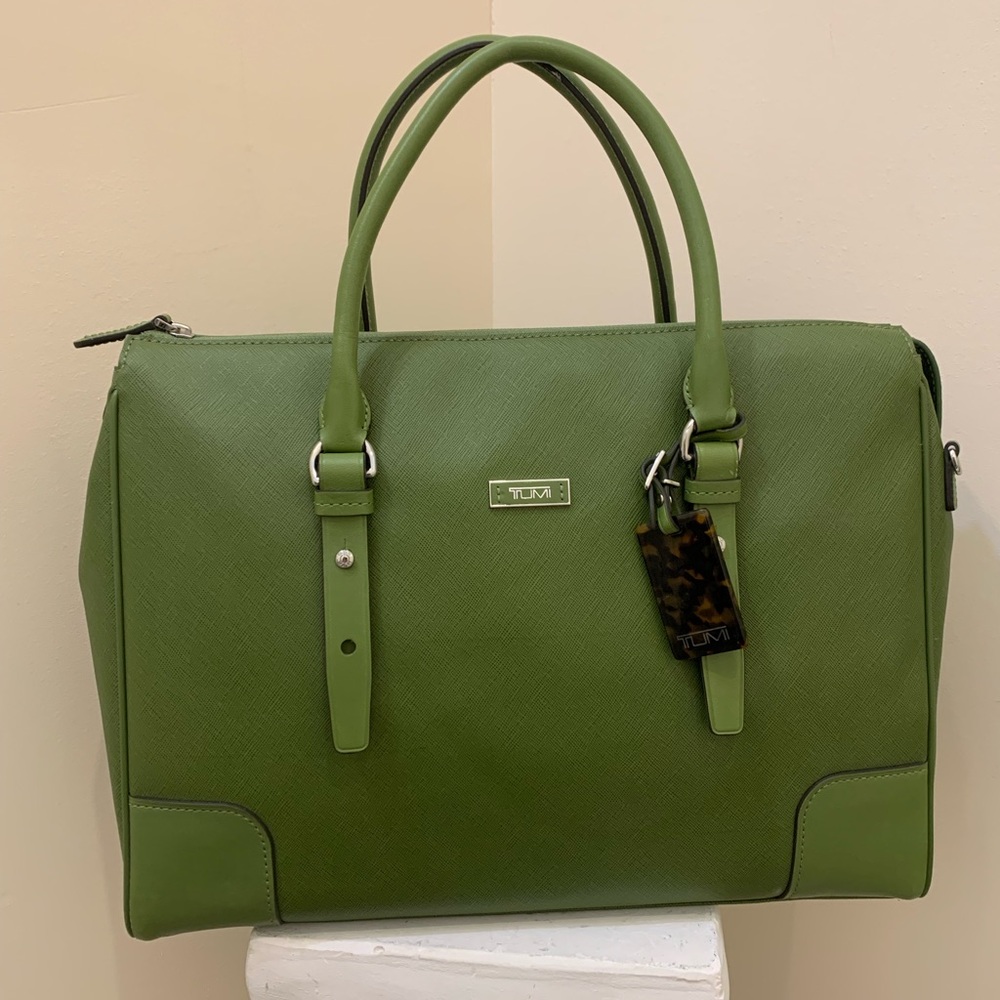 Tumi "Ravenna Satchel" in Green Apple